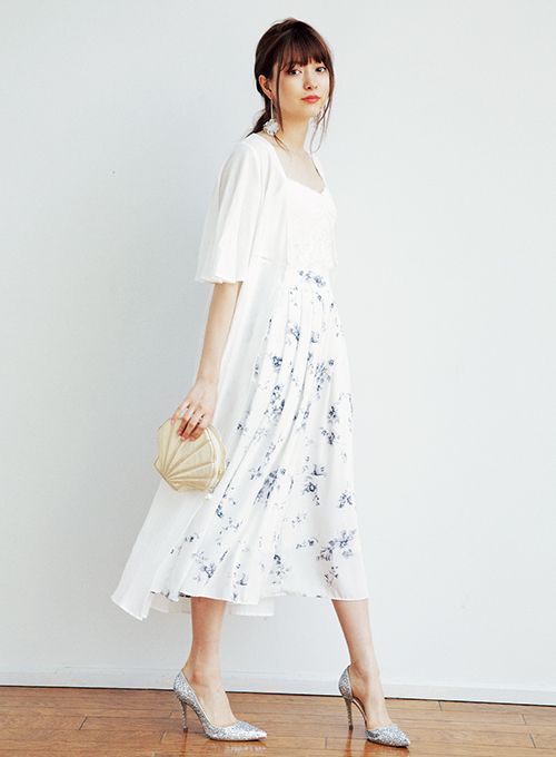 藍白穿搭　優雅 